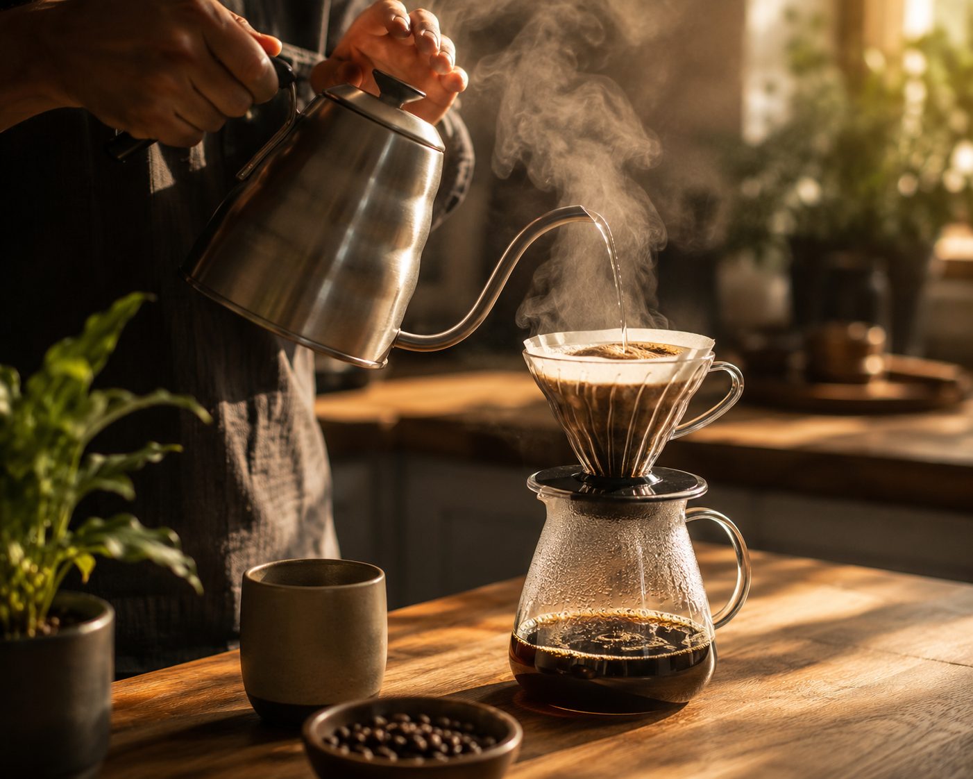 Pour over brewing with FARCOFF coffee