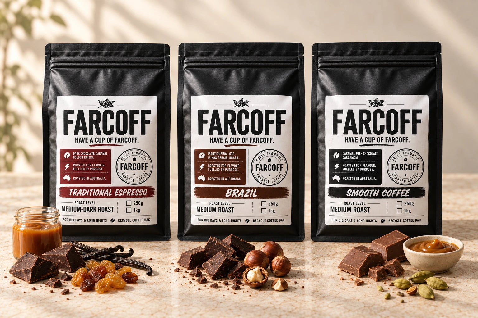 Chocolate, caramel and hazelnut. Consider yourself told.