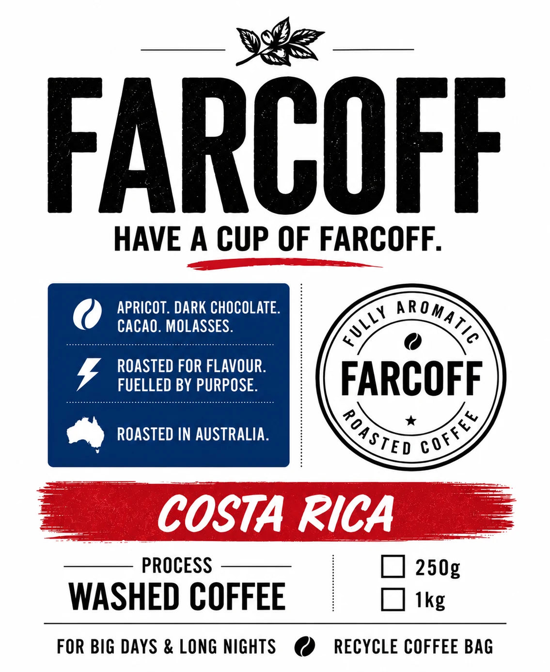 Costa Rica product label